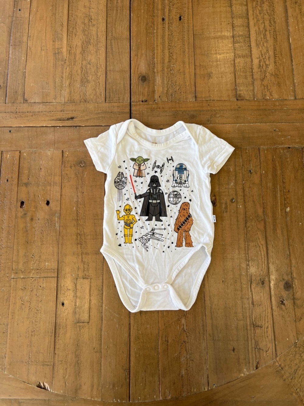 Little Sleepies play bamboo Star Wars short sleeve one piece body suit 3-6 month
